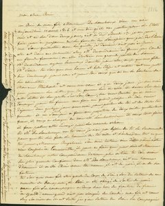 Carta a Antoine Saugrain de su hermano, 1816 de Claude Saugrain