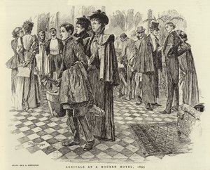 Llegadas a un hotel moderno, 1895