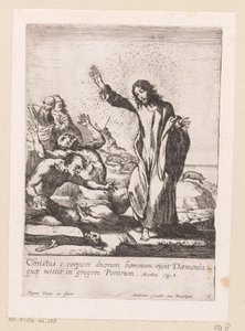 Cristo redime a dos endemoniados de los demonios Miracula Domini Nostri Jesu Christi (título de la serie) Milagros de Cristo (título de la serie)