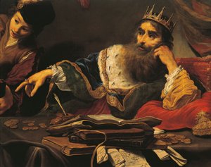 Creso recibiendo el tributo de Lidio, de Claude Vignon (1593-1670), óleo sobre lienzo