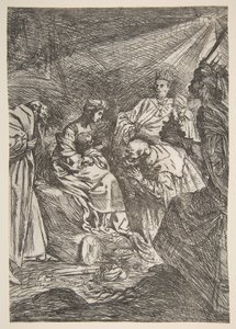 La adoración de los magos de Claude Vignon