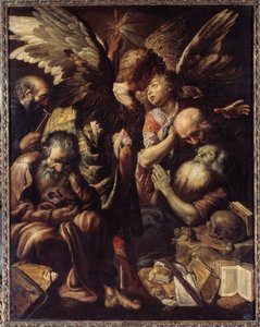La muerte de San Antonio (San Antonio el Grande, 250/51-356) (o San Antonio el Ermitaño o San Antonio el Abad) de Claude Vignon