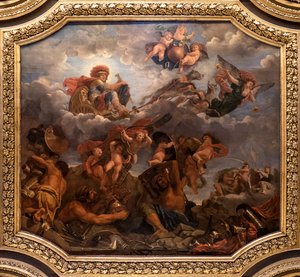 Marte en su carro tirado por lobos de Claude the Younger Audran