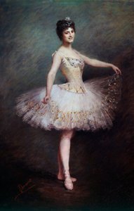 Retrato de Carlotta Zambelli (1875-1968), bailarina y pedagoga italiana Pintura de Claudie Chamerot Viardot (siglo XIX) 1897 París, Biblioteca de la Ópera