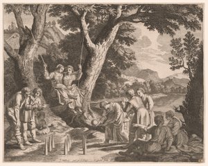 A Game of Boule, lámina 9 de Pastorales