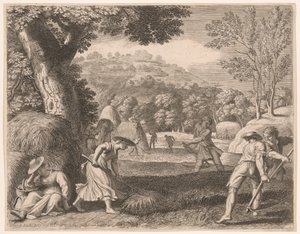 La siega del heno, Lámina 1 de Pastorales de Claudine Bouzonnet Stella