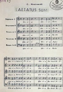 Partitura de Dixit dominus de Monteverdi de Claudio Monteverdi