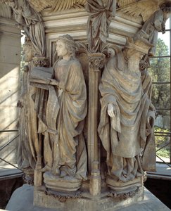 Jeremías y Zacarías. La base del Pozo de Moisés (escultura) de Claus Sluter