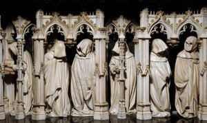 Los penitentes de la tumba de Felipe el Audaz (1342-1404) Escultura de Claus Sluter (1350-1406) de Claus Sluter