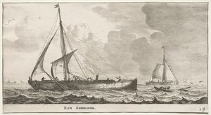 Varios barcos y vistas de Ámsterdam (Verscheÿde Schepen en Gesichten van Amstelredam), Parte II: Un mercante de Clement de Jonghe