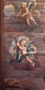 Locquirec (Finistère) / Iglesia Saint-Jacques, revestimiento pintado de la bóveda (foto)