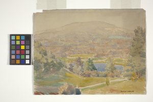 Berkshire Hills (acuarela sobre lápiz sobre papel blanco) de Clifton Wheeler