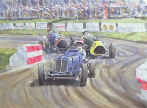 La primera carrera en el Goodwood Revival, 1998 de Clive Metcalfe