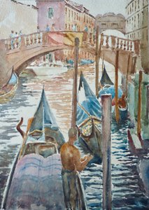 Puente de los Suspiros, 2020 (acuarela) de Clive Wilson