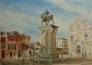 Colleone, Mañana de invierno, 2020 (acuarela)