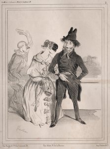Pochades de carnaval: ¡Es singular! ella me dice que soy Philibert Désormeaux, 1842 de Clémente Pruche