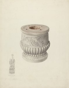 Urna de piedra tallada de Clyde L. Cheney