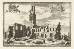 Vista de las ruinas del monasterio Koningsveld Konincxvelt (título sobre objeto)