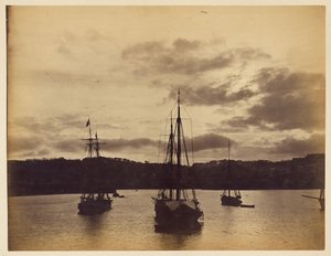 Escena nocturna en el puerto de Col. Henry Stuart Wortley