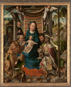 La Adoración de los Reyes Magos (óleo sobre tabla) de Colijn de Coter