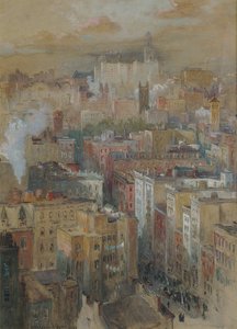 Vista de la ciudad de Nueva York, c.1910 de Colin Campbell Cooper