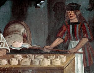 La panadería, detalle (fresco) de Colin Maestro