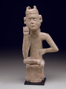 Figura masculina sentada (ntadi), finales del siglo XIX o principios del XX de Congolese Congolese