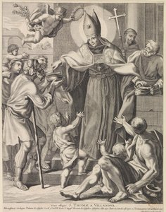H. Tomás van Villanueva Efigies de Vera S. Thomae A Villanova (título sobre objeto)