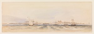 Puerto de Montevideo, c.1878 (acuarela)