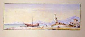 Playa de Bordighera, de Consalvo Carelli (1818-1900), Italia de Consalvo Carelli