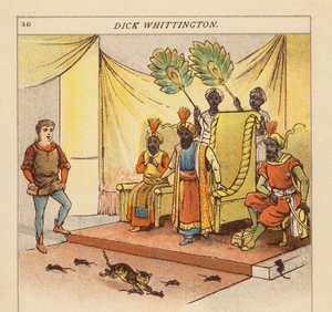 Dick Whittington (litografía en color) de Constance Haslewood