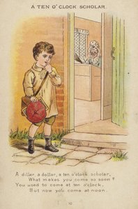 Rima infantil: Un Escolar de las Diez