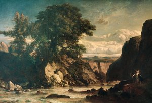 Paisaje con Tobías y un ángel, de Constant Troyon (1810-65) de Constant Emile Troyon