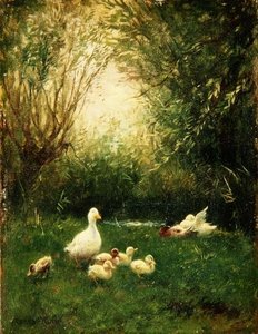 Otra tarde de domingo junto al río (óleo sobre lienzo) de Constant Artz