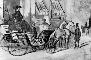 Paseo en coche, siglo XIX, 1930 de Constantin Guys