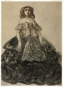 Mujer de pie de Constantin Guys
