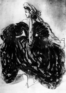 Estudio de una mujer, siglo XIX de Constantin Guys