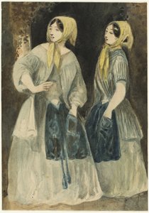 Dos mujeres con pañuelos amarillos