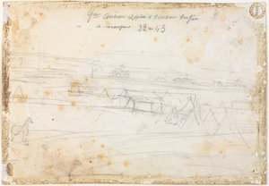 Escena de campamento de guerra (verso) de Constantin Guys