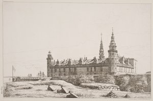 Danés: Kronborg visto desde el lado noroeste de Constantin Hansen