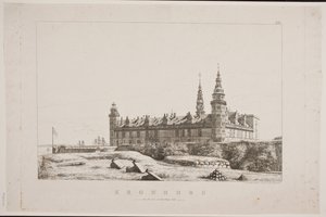 Danés: Kronborg visto desde el lado noroeste de Constantin Hansen