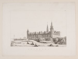 Danés: Kronborg visto desde el lado noroeste de Constantin Hansen