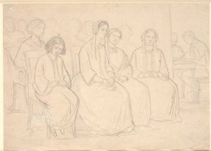En casa de los Hages durante una conferencia de Høyen de Constantin Hansen