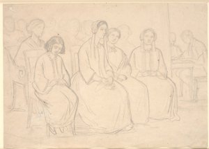 En casa de los Hages durante una conferencia de Høyen de Constantin Hansen