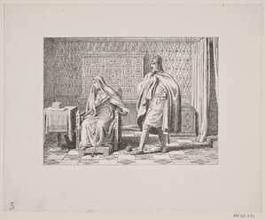 Ilustración para Svend Grundtvig, Marsk Stig: Dansk Folkevise Fra 13de Aarhundrede, 1861 de Constantin Hansen