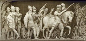 Pizarro yendo a Perú El friso en la Rotonda del Capitolio de los Estados Unidos, 1860-1873