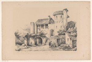 ruina habitada El paisaje (título de la serie) de Constantinus Cornelis Huysmans