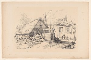 Finca con pozo El paisaje (título de la serie) de Constantinus Cornelis Huysmans