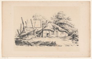 Granja en ruinas El paisaje (título de la serie) de Constantinus Cornelis Huysmans