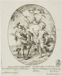 Eneas, Venus y Achates de Conte Pietro Antonio Rotari